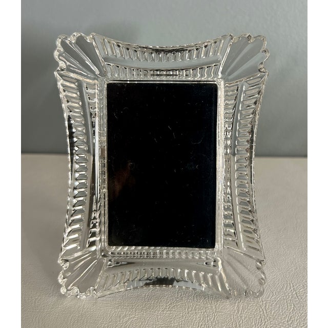 Vintage (2000's) Picture Frame has a Traditional Style. Made by Waterford. Cut Crystal. The Measurements: 4"W x 1.5"D x...