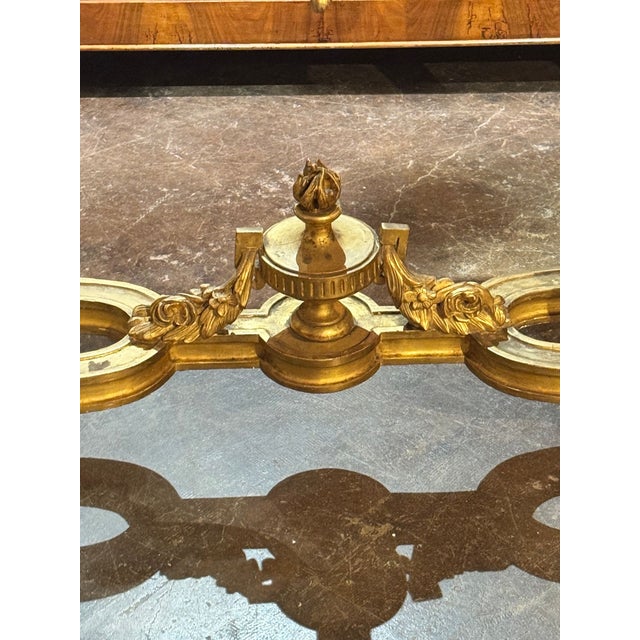 19th C. French Louis XV Giltwood Console For Sale - Image 4 of 9