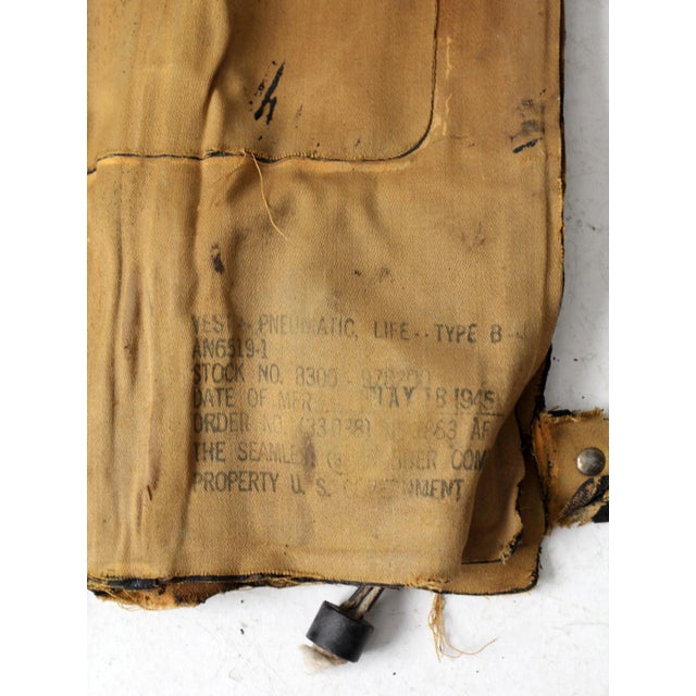 Early 20th Century Wwii Pneumatic Life Vest For Sale - Image 5 of 8