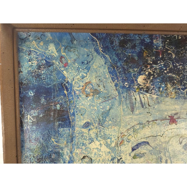 Rare Oil and Mixed Media on Canvas of whimsical figures. Heavily textured. Very rarely does this artist work in oils. When...