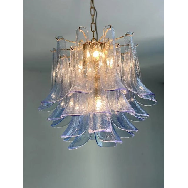 Blue Selle Murano Glass Chandelier by Simoeng For Sale - Image 11 of 13
