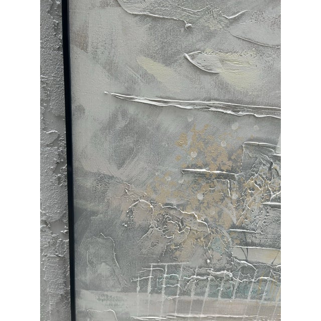 1980s Large Brutalist Cafe Painting by Lee Reynolds For Sale - Image 5 of 12