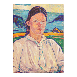 'Study of a Young Woman' by Alfred Hermann Helberger, 1914, Karlsruhe, Berlin, Danish Post-Impressionist, Benezit