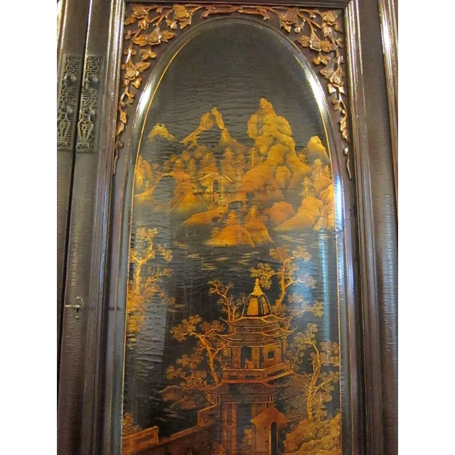 Brown 19th Century Gilt Painted Cabinet For Sale - Image 8 of 11