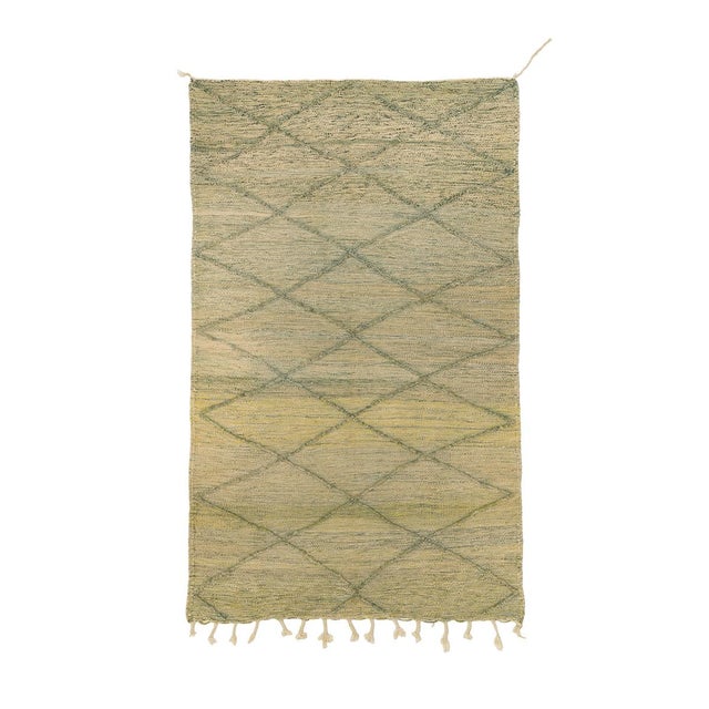 Flatweave Rug in Hand-Knotted Wool by Azele Studio For Sale - Image 9 of 9