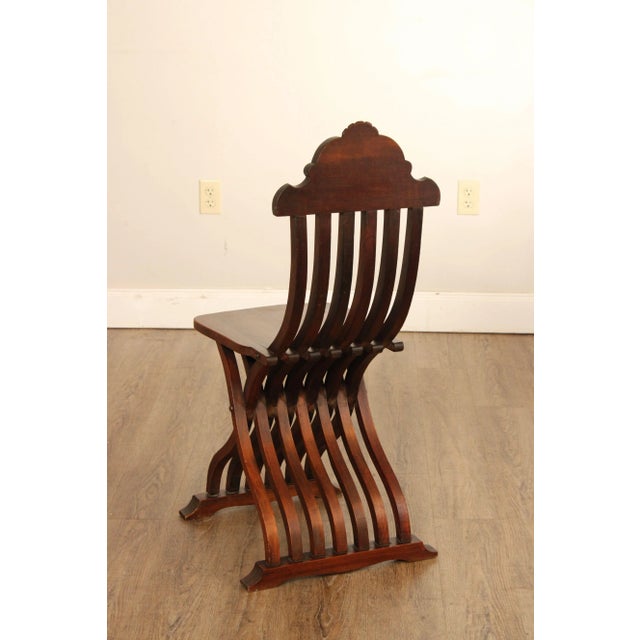 Italian Renaissance Revival Style Savonarola Side Chairs For Sale - Image 10 of 12