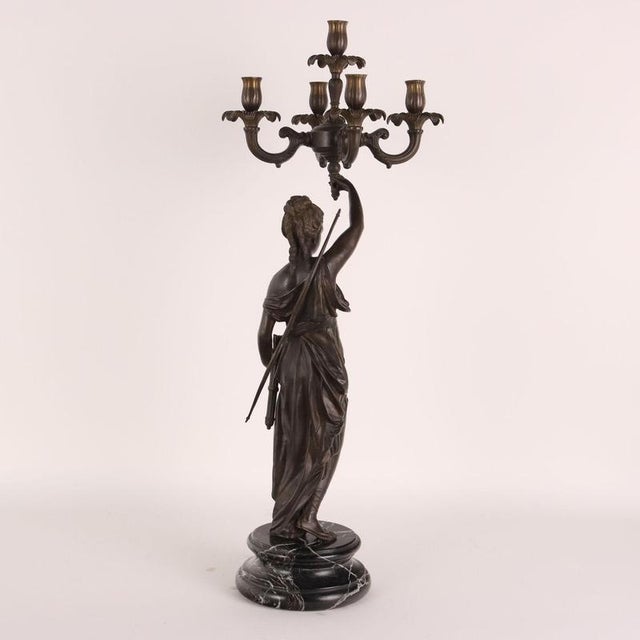 Antique Candelabra in Bronze For Sale - Image 11 of 14