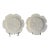1980s Bordallo Pinheiro White Ceramic Cabbage Leaf Plates - Set of 2 For Sale