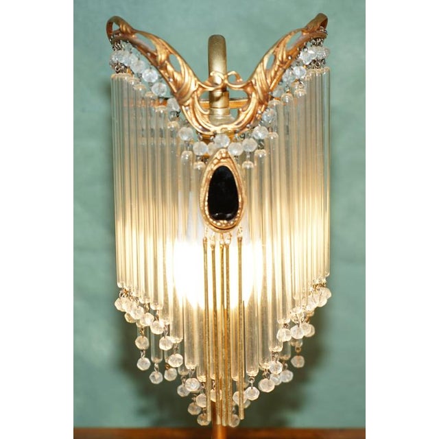 1920s Vintage Art Nouveau Gilt Bronze and Glass Table Lamps by Hector Guimard, 1920, Set of 2 For Sale - Image 5 of 18