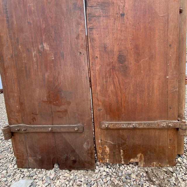 Indo-Portuguese Teak Double Door With Deep Surround For Sale - Image 10 of 10