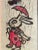 Vintage Framed Woodcut Print of Bunny Rabbit in Rain For Sale - Image 4 of 6