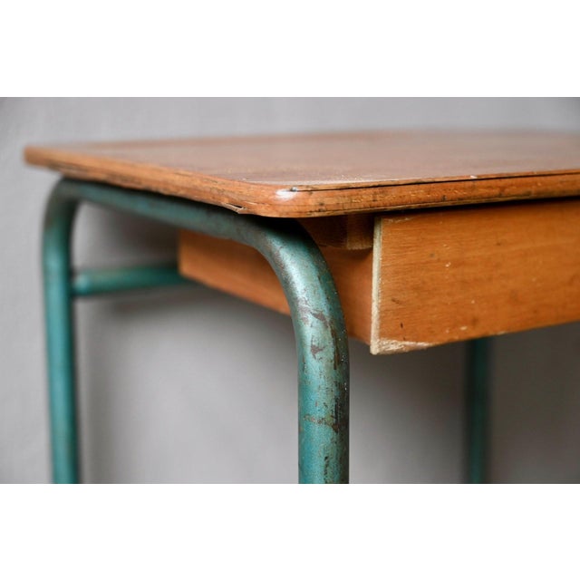 Wood Mid-Century Modern Children's Desk and Chair, 1950s, Set of 2 For Sale - Image 7 of 18