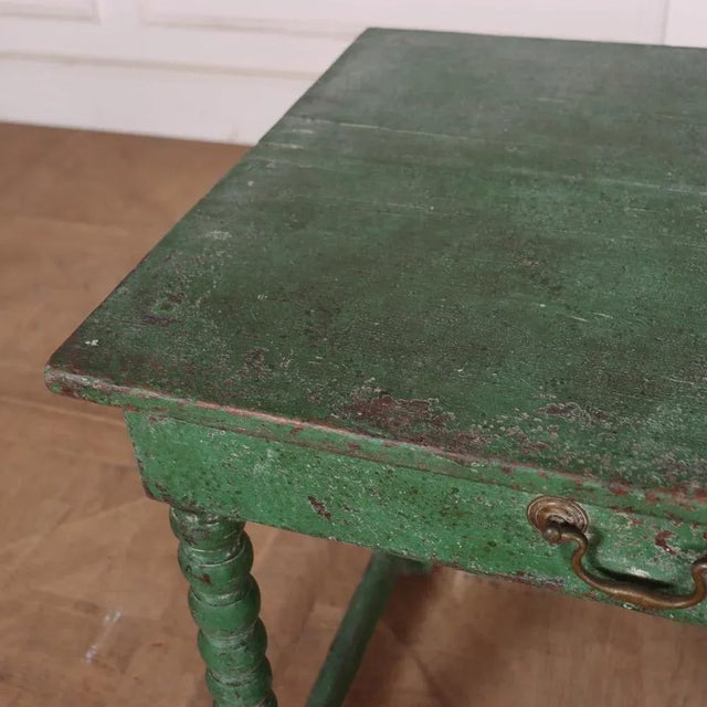 Green Antique Green Painted Table, 1700s For Sale - Image 8 of 9