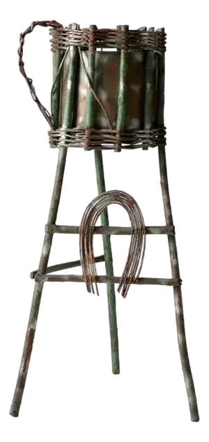 Antique Folk Art Twig Plant Stand