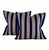 2020s Designer Vicki Payne Free Spirit Cream Navy & Taupe Stripe Pillow Covers- 3 Pc Set For Sale - Image 5 of 7