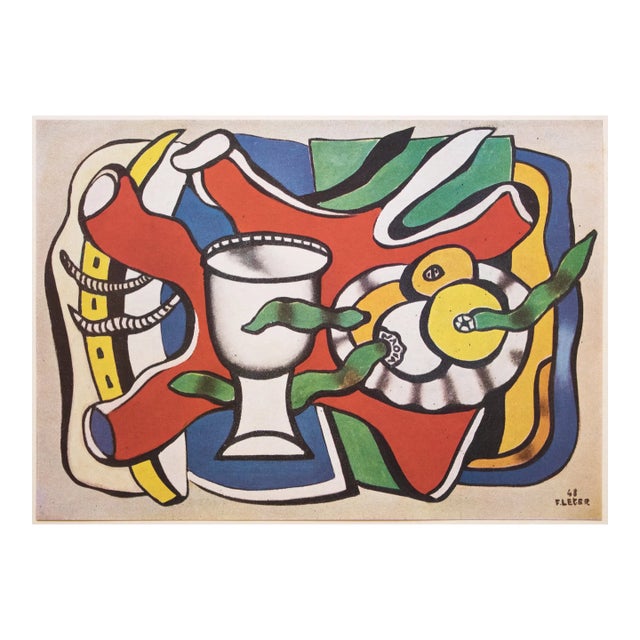 1948 After Fernand Léger, "Still Life With a White Vase" First Edition Period Offset Lithograph For Sale