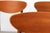 Brown Vintage Scandinavian Danish Teak Dining Chairs in Light Grey Seats, 1960s, Denmark, Set of 4 For Sale - Image 8 of 10