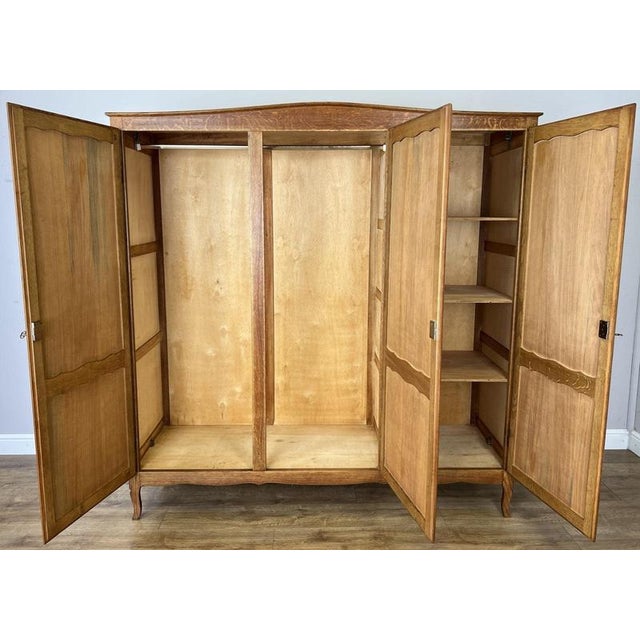 Vintage French Wardrobe in Oak For Sale - Image 11 of 12