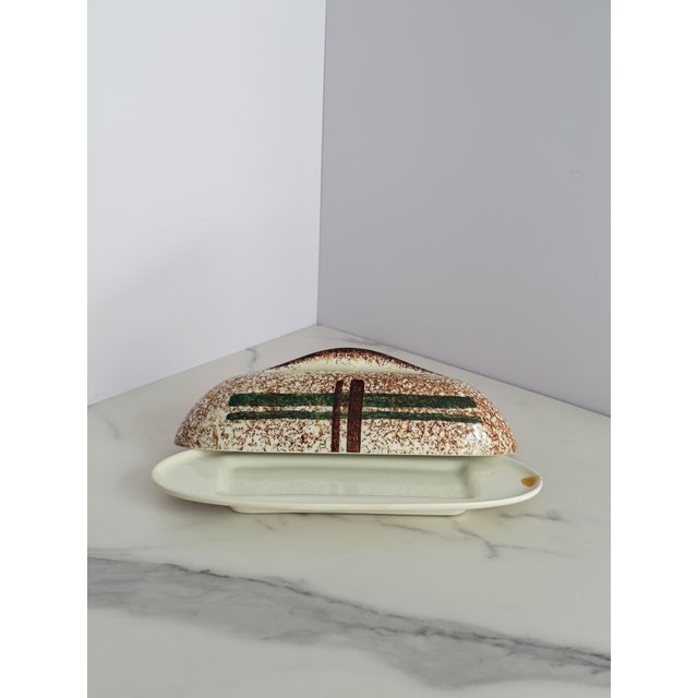 Mid-Century Modern Mid-Century Ceramic Butter Dish For Sale - Image 3 of 4
