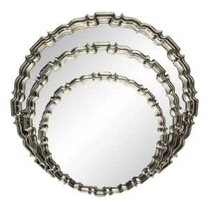 Early 20th Century Graduated Barker Brothers Silver-Plate Trays- Set of 3