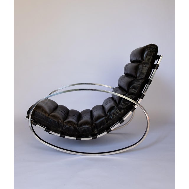 Selig Rocking Chair by Renato Zevi for Selig, 1970s For Sale - Image 4 of 7