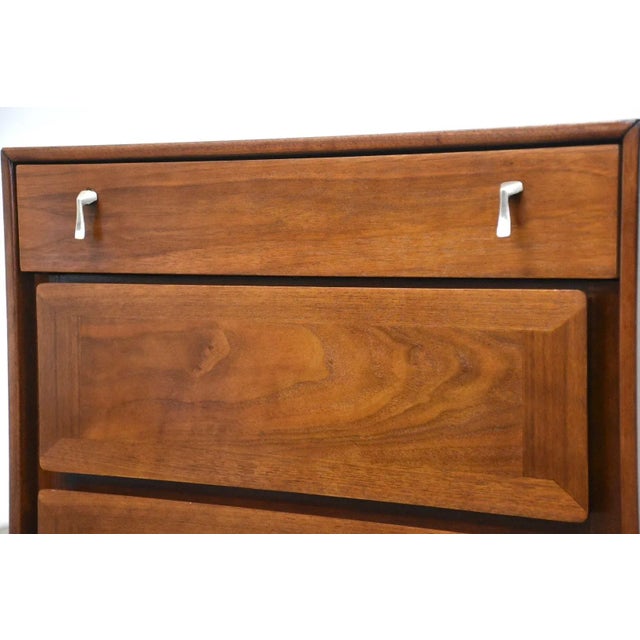 Wood 1960s Refinished Walnut Nightstand by Red Lion For Sale - Image 7 of 8