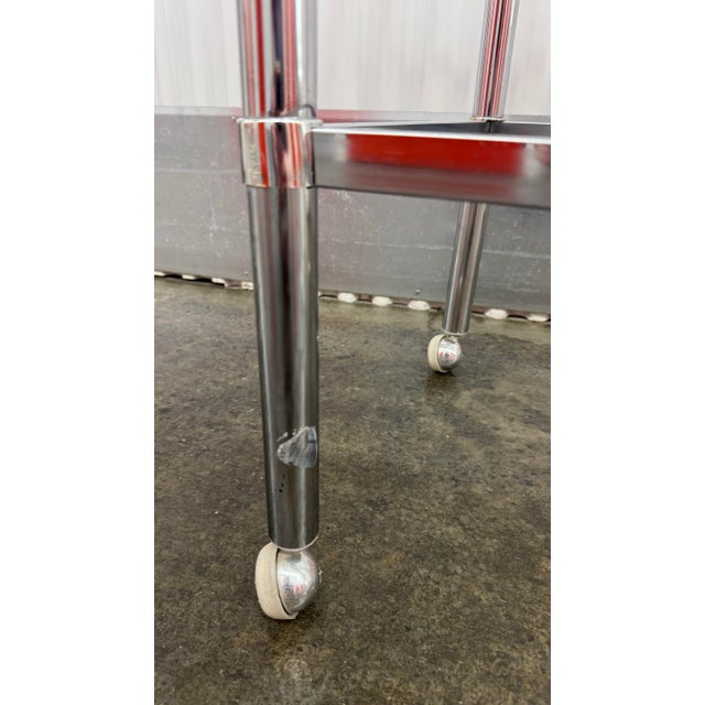 Mid 20th Century Space Age Chrome Bar Cart For Sale - Image 9 of 10