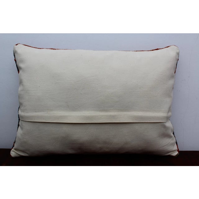 Orange Turkish Kilim Decorative Pillow Cover - 14"x19.5" For Sale - Image 8 of 9