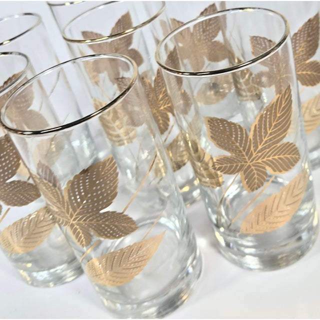 Mid 20th Century Mid Century 22kt Gold Leaf Tumblers- Set of Eight For Sale - Image 5 of 12