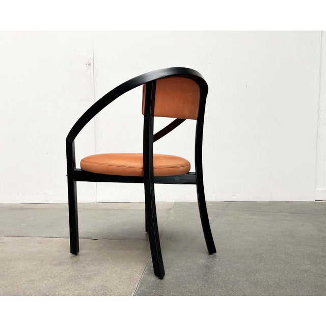 Postmodern German Modell Nostro Leather Chair by Andreas Weber for Rosenthal Einrichtung, 1980s For Sale - Image 5 of 18