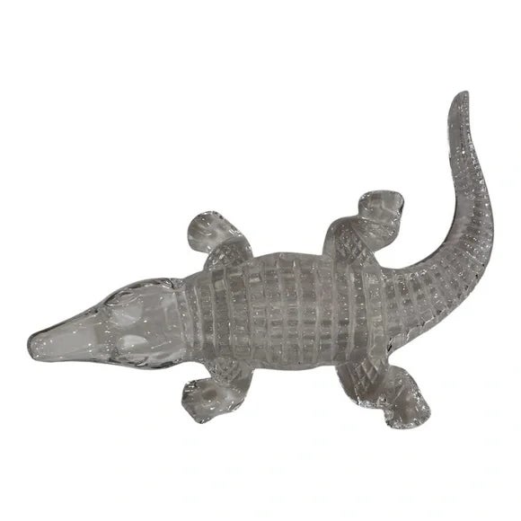 Tribal Vintage Waterford Crystal Alligator Figurine / Paperweight For Sale - Image 3 of 8