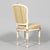 Gustavian (Swedish) Swedish Gustavian White Padded Back Dining Chairs, 1900s, Set of 6 For Sale - Image 3 of 5