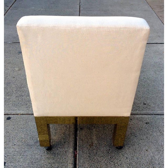 Set of Six Brass Cityscape Chairs Paul Evans for Directional For Sale - Image 9 of 10