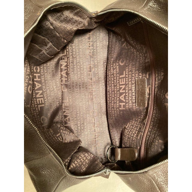 Animal Skin Chanel Brown Square Stitch Bowler Bag For Sale - Image 7 of 10