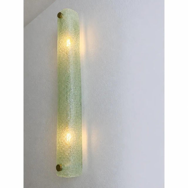 Early 21st Century Green Graniglia Canalina Murano Glass Wall Sconces by Simoeng for Simoeng, Set of 2 For Sale - Image 5 of 7