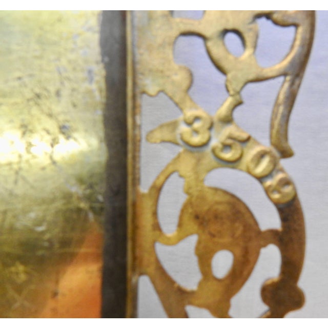 Bradley & Hubbard Co. Brass Beveled Mirror With Sconces For Sale - Image 9 of 11