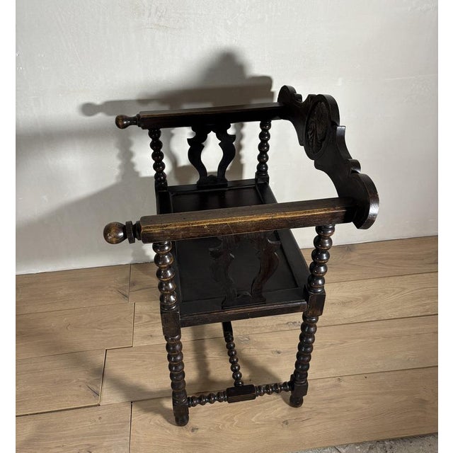 Brown Spanish Baroque Revival Barley Twist Armchairs, 1920, Set of 2 For Sale - Image 8 of 14