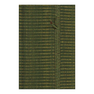 Rug & Kilim's Contemporary Rez Kilim Flatweave Rug With Green Striped Design For Sale