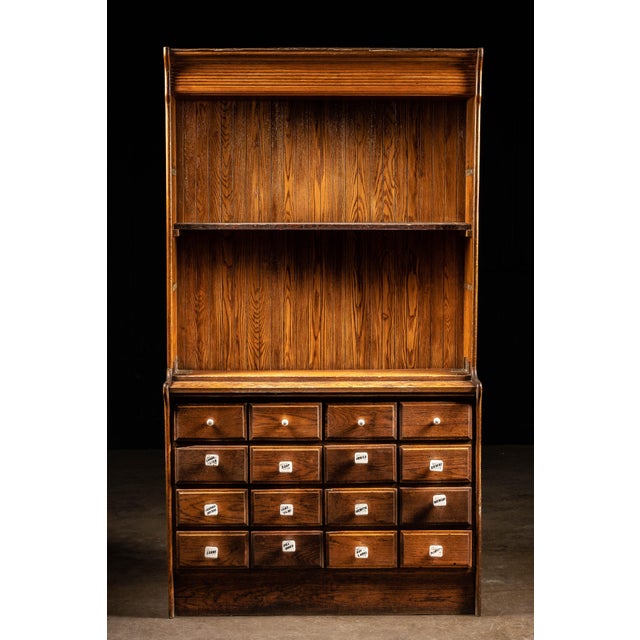 Early 20th Century American Wooden Apothecary Hutch For Sale - Image 4 of 10