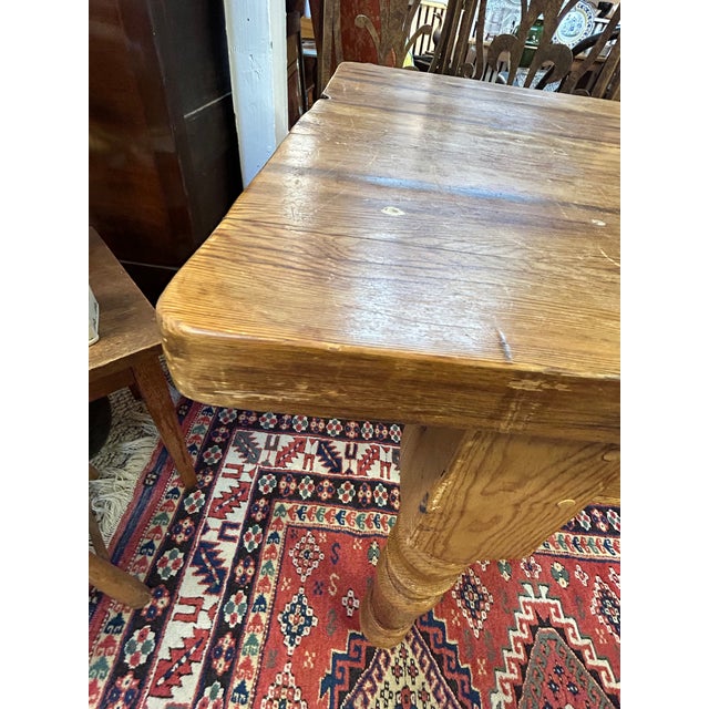 Rustic Pine Writing Desk With Single Drawer For Sale - Image 13 of 17