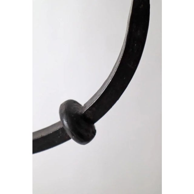 Large Brutalist Wrought Iron 5-Arm Candleholder For Sale - Image 10 of 11