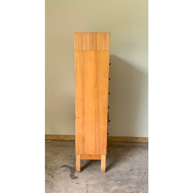 Large Danish Oak Apothecary Cabinet , 1940s For Sale - Image 4 of 8