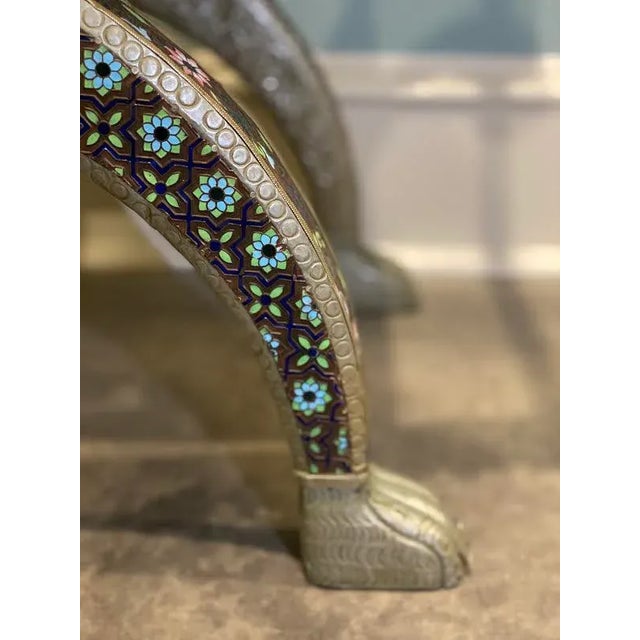 Syrian Enamel Stool For Sale - Image 9 of 12