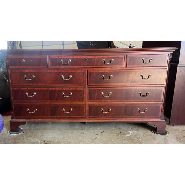 Ethan Allen 18th Century Mahogany Dresser For Sale In Dallas - Image 6 of 16