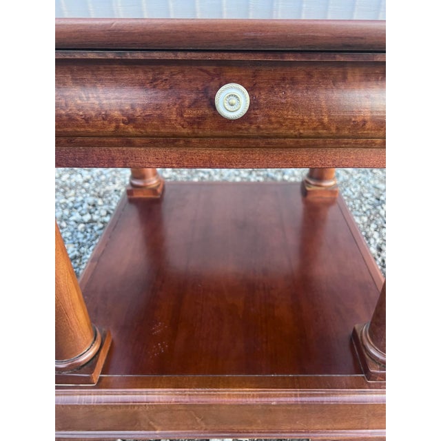 Drexel Heritage Louis Phillipe Style Cherry Side Tables - a Pair For Sale - Image 10 of 12