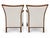 2010s McGuire Style Rattan Armchairs, Walnut Finish and Neutral Upholstery, a Pair For Sale - Image 5 of 8