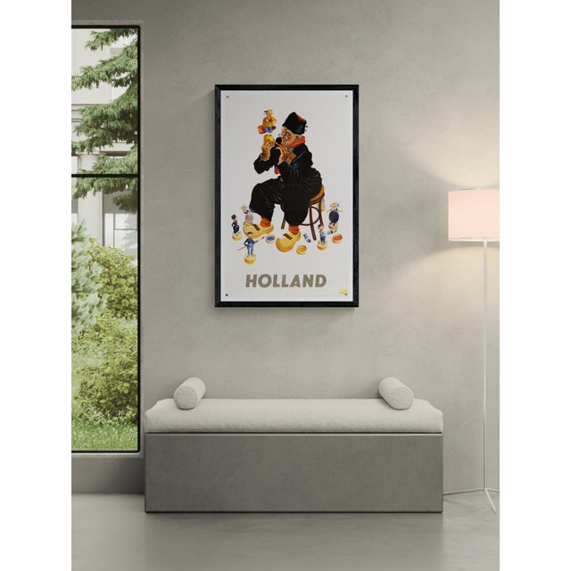 Holland – 1950s – original vintage travel poster by arnold j. Molenaar – mid-century modern – 100.0x62.0 cm the piece this...