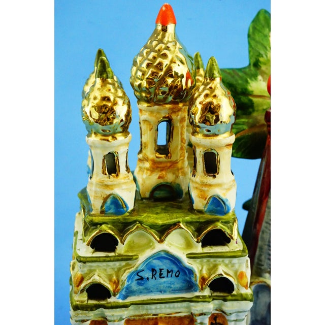 20th Century Vintage Ceramic Sculptures Orthodox Church and Casino of Sanremo, Italy, 1890s, Set of 2 For Sale - Image 14 of 18