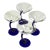 1990s Libbey-“Bravura”-Stylish, Modern Martini Glasses – Set of Four For Sale