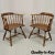 Antique Windsor Colonial Style Pine Wood Spindle Pub Arm Chairs - a Pair For Sale - Image 13 of 13
